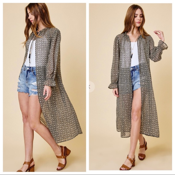 ShopEvelynne Jackets & Blazers - #49 Boho Ethnic print gorgeous long cardigan